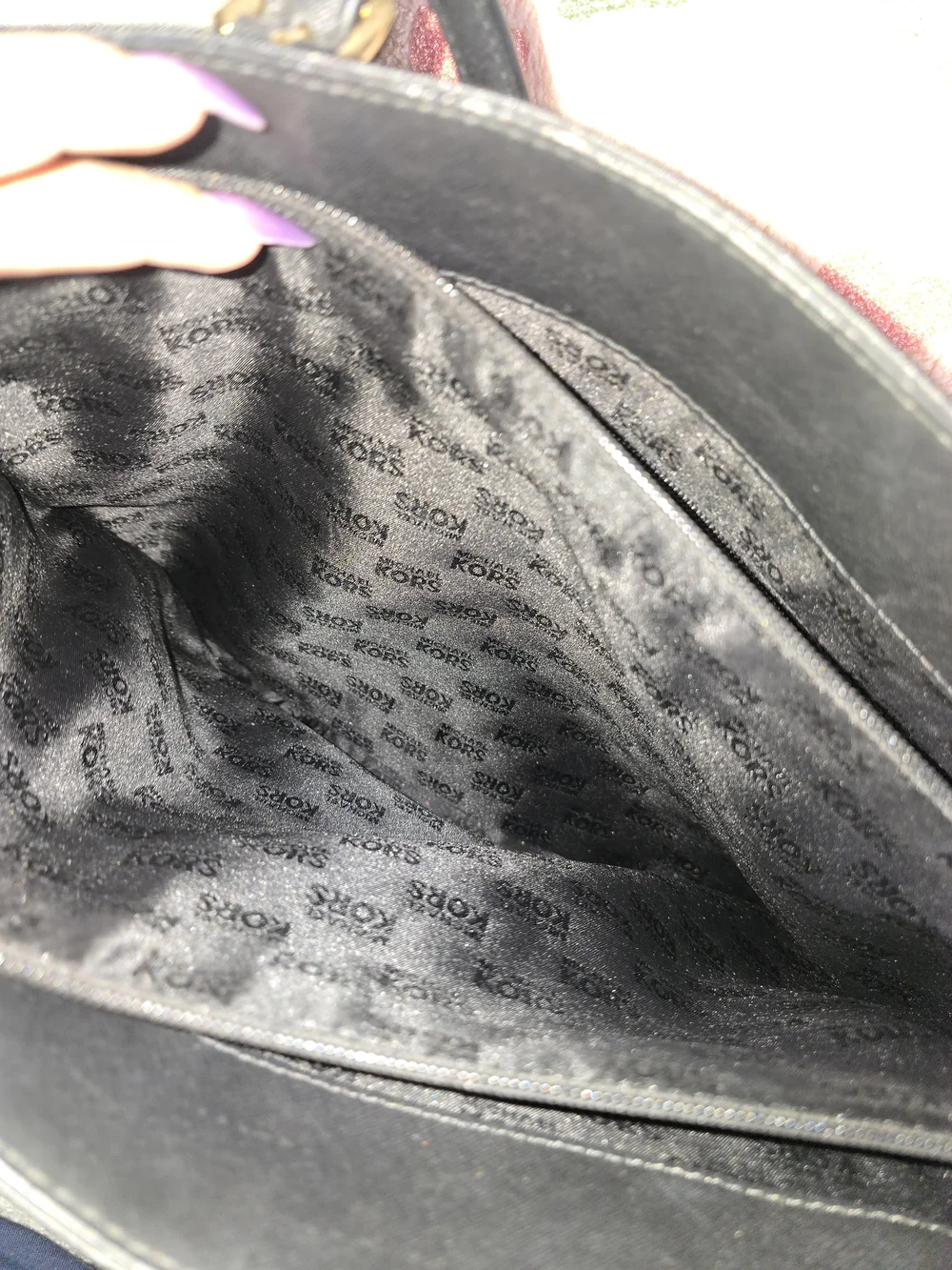 Michael Kors Black Saffiano Leather Tote with Front Pocket